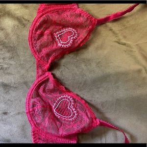 L Agent provocateur lace red heart bra 36B